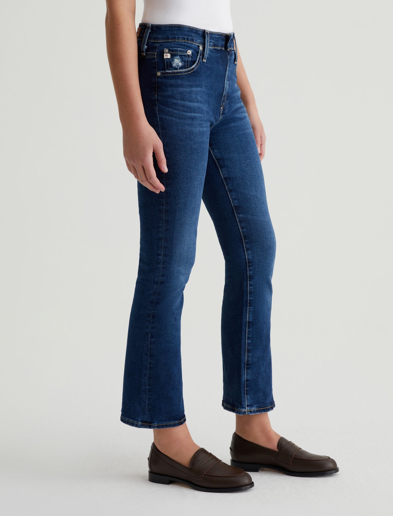 Farrah Boot Crop|AG-ed High-Rise Bootcut Denim